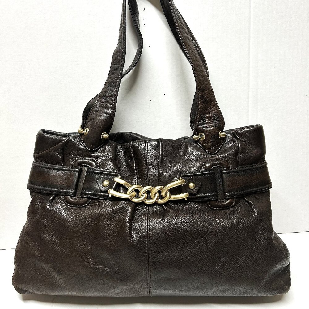 Via Spiga rich brown leather shoulder bag